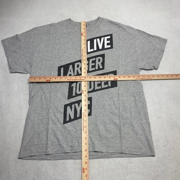 Live Larger 10.Deep NYC Tee Thrifted Vintage Style Size XL - Picture 5 of 9